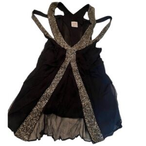 Sass & Bide beaded top Sz Navy Blue Sz 2 Sydney Australia